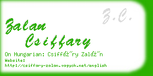 zalan csiffary business card